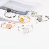 Picture of Brass Cabochon Settings Open Cuff Bangles Bracelets Findings Round Multicolor (Fits 20mm Dia.) 17cm(6 6/8") long