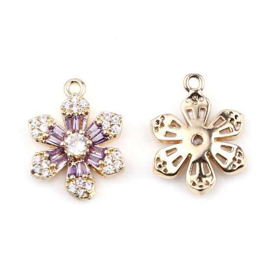 Picture of Brass & Glass Charms Flower                                                                                                                                                                                                                                   