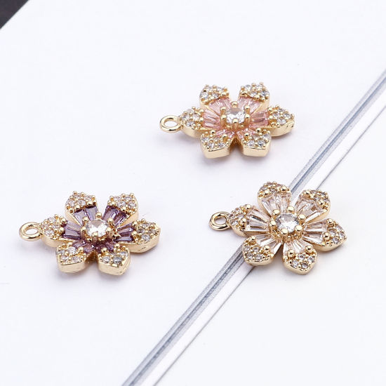 Picture of Brass & Glass Charms Flower                                                                                                                                                                                                                                   