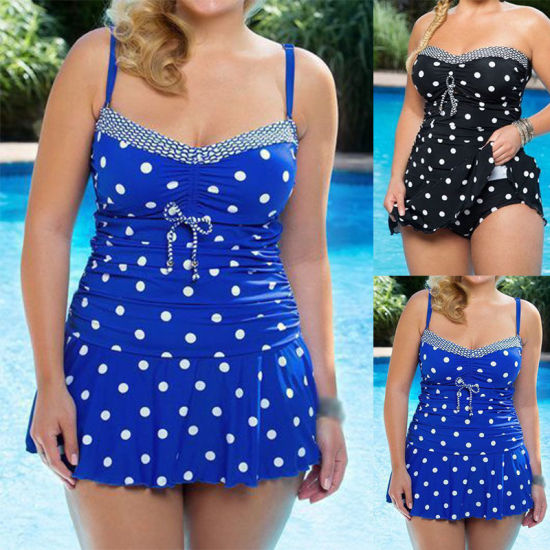 Picture of Dot Two-Piece Bikini Plus Size Ladies Swimsuit