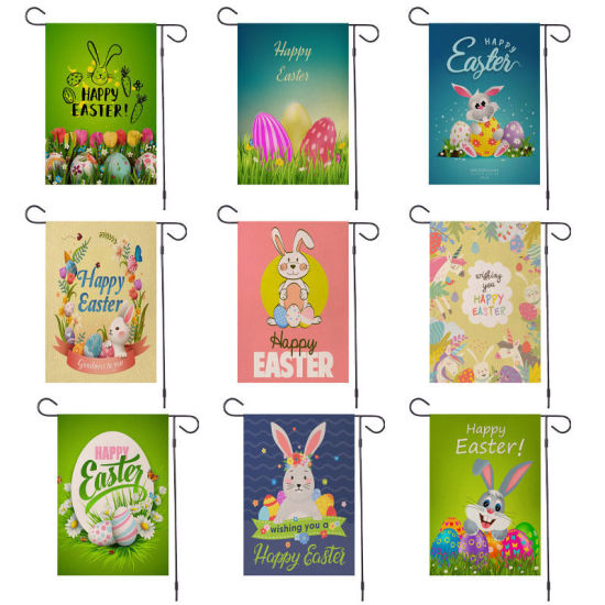 Picture of Happy Easter Double-Sided Printing Courtyard Festival Garden Banner Flag