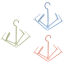 Imagen de PP Creative Multifunctional Shoe Drying Hanger Rack With Hooks