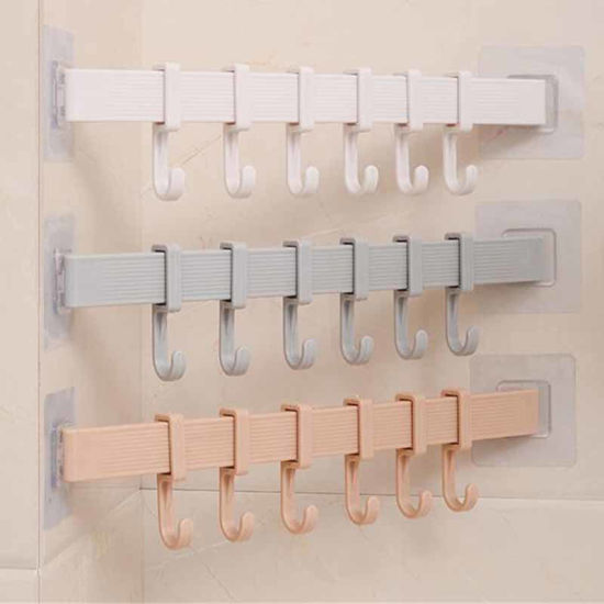 Picture of Wall-mounted Self Adhesive Hanger Hooks Heavy-duty Organizer For Coat Towel Bag