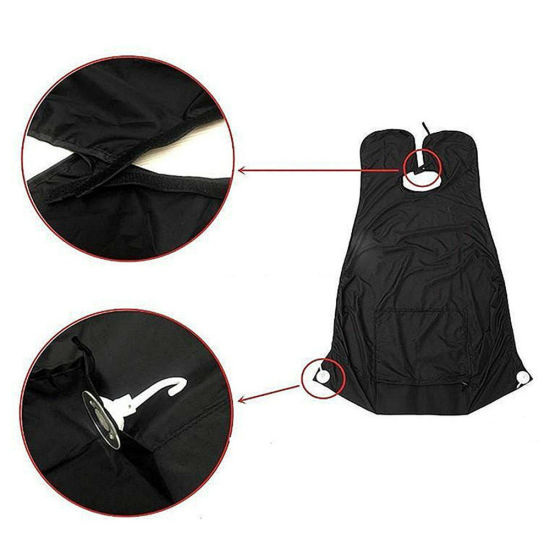 Picture of Male Beard Shaving Apron Care Clean Hair Adult Bibs With Suction Cup