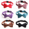 Изображение Velvet Cat Collar Solid Color Puppy Chihuahua Collars with Bell Adjustable Safety Buckle Pets Accessories
