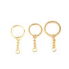 Picture of Iron Based Alloy Keychain & Keyring Gold Plated Flat Round 30 PCs