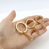 Picture of Iron Based Alloy Keychain & Keyring Gold Plated Flat Round 30 PCs