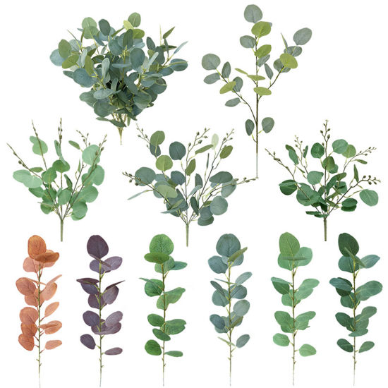 Imagen de Simulation Eucalyptus Leaf DIY Wedding Plant Wall Background Decoration