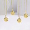Imagen de Collares Chapado en Oro Ronda Mayúscula Letra 40cm longitud, 1 Unidad