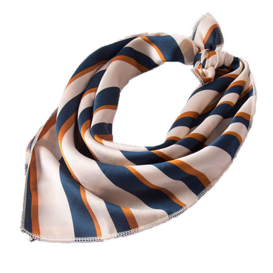 Image de Carré De Foulard Multifonctionnel Pour Femmes En Imitation De Soie