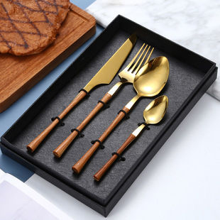 Picture of 430 Stainless Steel Knife Fork Spoon Tableware Gift