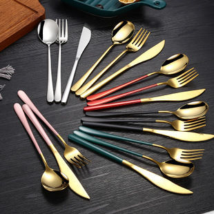 Picture of 430 Stainless Steel Knife Fork Spoon Tableware Gift