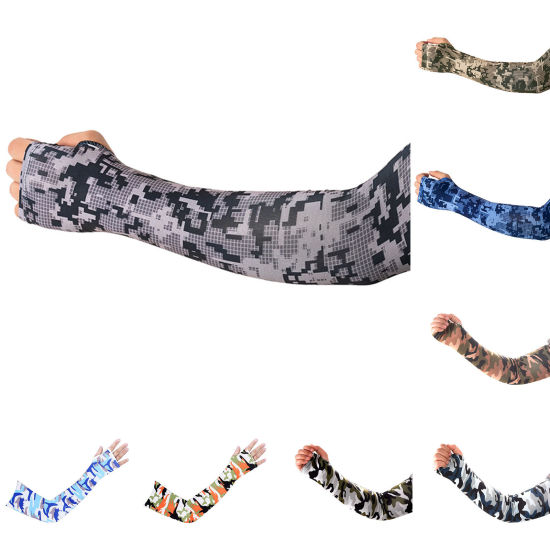 Picture of Lace UV Sun Protection Arm Sleeves Covers For Men Outdoor