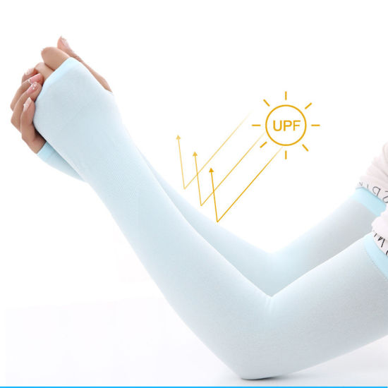 Bild von Spitze UV Sonnenschutz Arm Ärmel Abdeckungen für Frauen Männer Outdoor