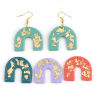 Picture of Polymer Clay Pendants U-shaped 35mm x 30mm, 3 PCs