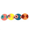 Picture of Polymer Clay Pendants Round Disc Yellow Flower 4cm Dia., 3 PCs