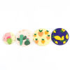 Picture of Polymer Clay Pendants Round Disc Peach Pink Cactus 4.8cm Dia., 2 PCs