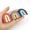 Picture of Polymer Clay Weather Collection Pendants Arched Multicolor Rainbow 5 PCs