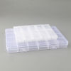 Picture of Plastic Storage Container Box Basket Rectangle White 12.7cm x 9.8cm, 2 PCs