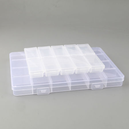 Plastic Storage Container Box Basket Rectangle White 12.7cm x 9.8cm, 2 PCs