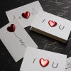 Picture of Paperboard PU Leather 3D Heart Greeting Card