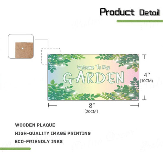 Image de Décoration Murale en Bois Naturel De Signe De Porte De Jardin