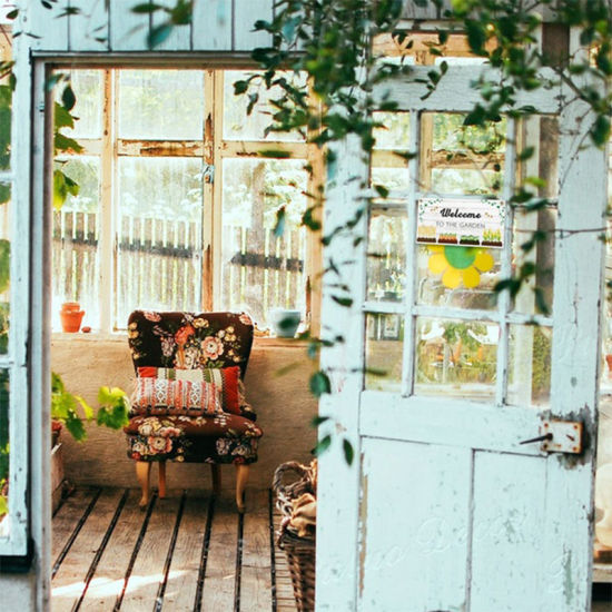 Image de Décoration Murale en Bois Naturel De Signe De Porte De Jardin