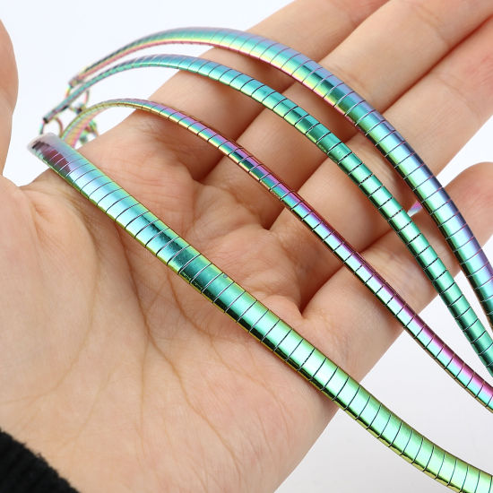 ステンレス鋼 ブレスレット 多色 長方形 19cm 長さ、 1 本 の画像