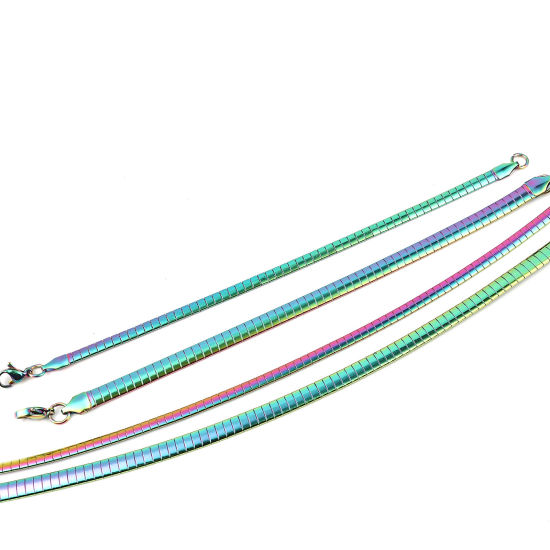 ステンレス鋼 ブレスレット 多色 長方形 19cm 長さ、 1 本 の画像