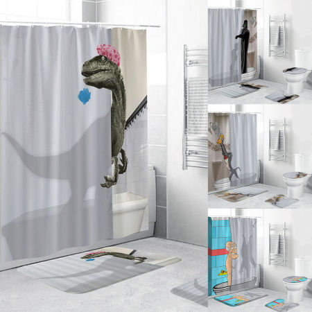 Digital Printed Polyester Waterproof Mildewproof Shower Curtain