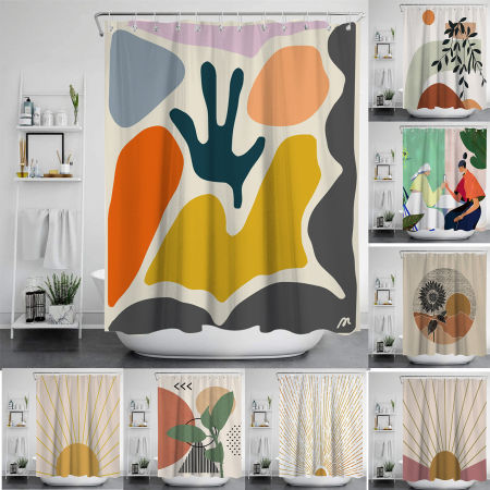 Digital Printed Polyester Waterproof Mildewproof Shower Curtain