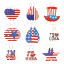 Picture of PU Leather Sport Pendants Drop Flag Of The United States 57mm x 38mm, 5 PCs