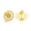 Picture of Stainless Steel Ear Post Stud Earrings W/ Loop 2 PCs
