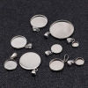 Bild von 5 Stück Edelstahl Charm-Anhänger Rund Cabochon Fassung