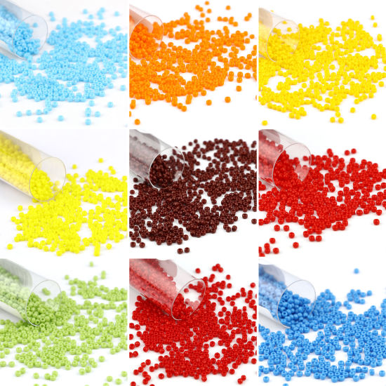 Picture of Glass Seed Seed Beads Cylinder About 2mm Dia., Hole: Approx 0.6mm, 1 Bottle