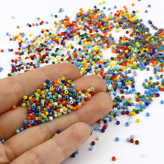 Picture of Glass Seed Seed Beads Cylinder About 2mm Dia., Hole: Approx 0.6mm, 1 Bottle