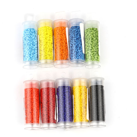 Picture of Glass Seed Seed Beads Cylinder About 2mm Dia., Hole: Approx 0.6mm, 1 Bottle