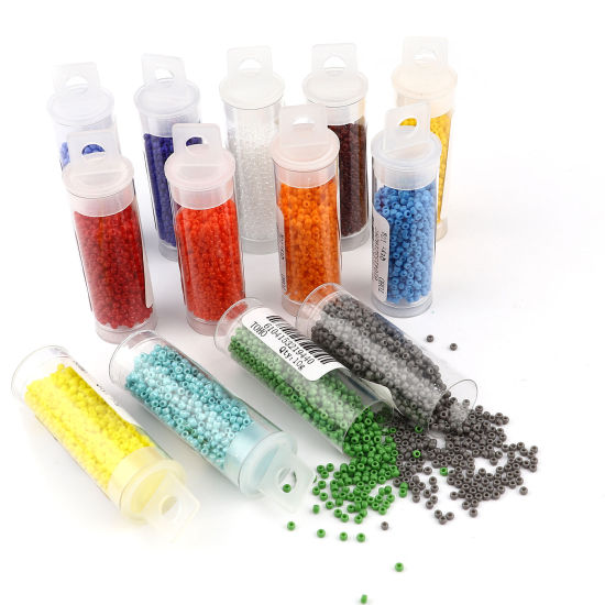 Picture of Glass Seed Seed Beads Cylinder About 2mm Dia., Hole: Approx 0.6mm, 1 Bottle
