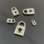 Imagen de Acero Inoxidable Colgantes Charms Bloqueo 10mm x 6mm, 3 Unidades