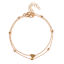 Anklet Heart 21cm(8 2/8") long, 1 Set ( 2 PCs/Set)