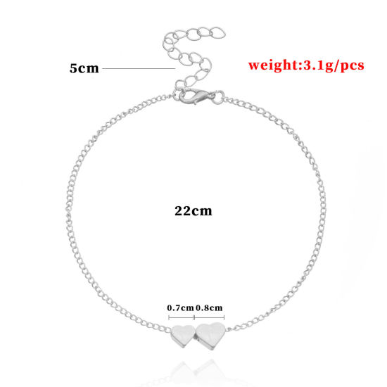 Изображение Ножные Браслеты Сердце 22см длина, 1 ШТ