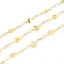 Picture of Brass Imitation Pearl Link Chain Findings Gold Plated White 6mm, 1 M