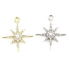 Picture of Zinc Based Alloy Galaxy Charms Star Clear Rhinestone 5 PCs
