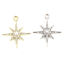 Immagine di Lega di Zinco Galassia Charms Stella Trasparente Strass 5 Pz