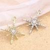 Picture of Zinc Based Alloy Galaxy Charms Star Clear Rhinestone 5 PCs