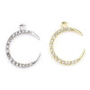 Picture of Zinc Based Alloy Galaxy Charms Half Moon Clear Rhinestone 5 PCs