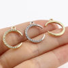 Picture of Zinc Based Alloy Galaxy Charms Half Moon Clear Rhinestone 5 PCs