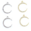 Picture of Zinc Based Alloy Galaxy Charms Half Moon Clear Rhinestone 5 PCs