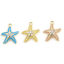 Picture of Zinc Based Alloy Ocean Jewelry Charms Starfish Multicolor Rhinestone 10 PCs