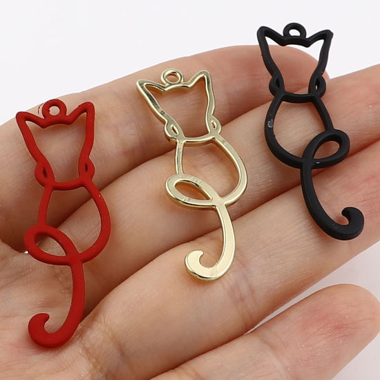 Imagen de Zamak Colgantes Gato 10 Unidades